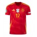 Camiseta España Nico Williams #17 Primera Equipación Replica Eurocopa 2024 mangas cortas